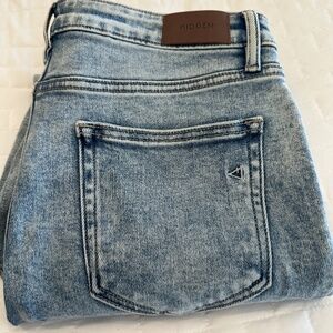 Hidden Jeans Women's 30 Blue Denim High Waist Ankle Mom Medium Wash Cotton Blend